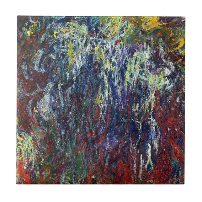 Carreau Saule pleurant, peinture de Giverny Claude Monet (Devant)