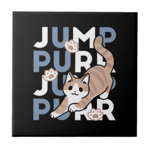 Carreau Sauter Purr Jump : Conception de chat joueuse avec