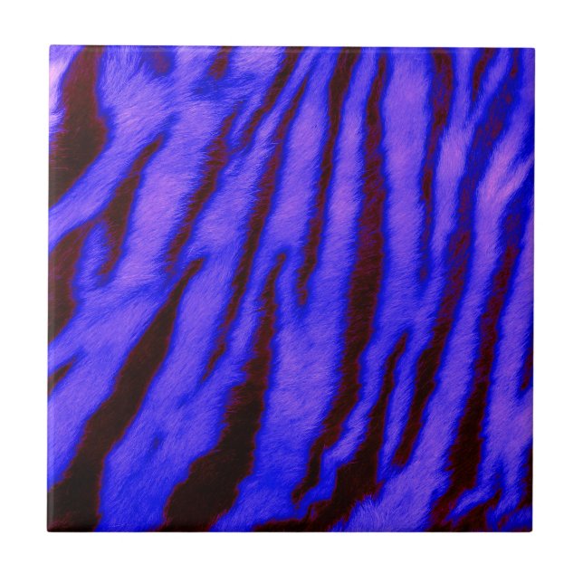 Carreau Sauvage & Vibrant Tiger Bleu raypes (Devant)