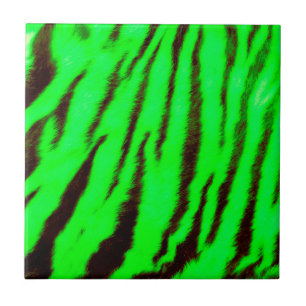 Carreau Sauvage & Vibrant Tiger Vert Stripes