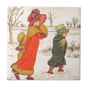 Carreau Scène d'hiver de Kate Greenaway