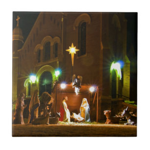 Carreau Scène extérieure de nativité