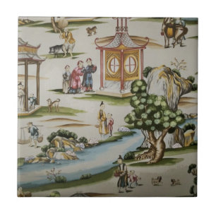 Carreau Scène vintage de la Chine Toile