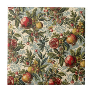 Carreau Schéma floral de la grenade à fruits William Morri
