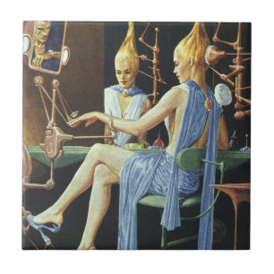 Carreau Science-fiction vintage Beauté Salon Manucures Spa