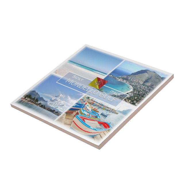 Carreau SCL029 MONDELLO GULF, Mosaïque, Sicile, (Côté)