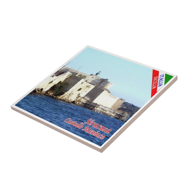 Carreau SCL070 SIRACUSA Castle Maniace, Sicile, (Côté)