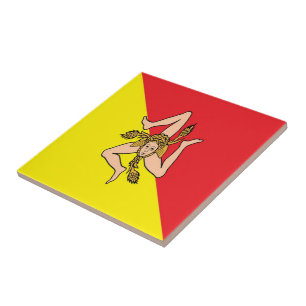 Carreau SCL082 SICILIAN FLAG, Sicile, Italie,