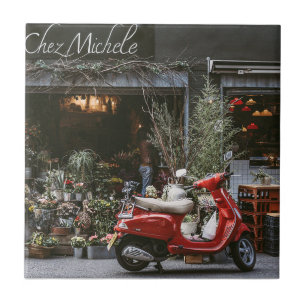 Carreau Scooter rouge vintage