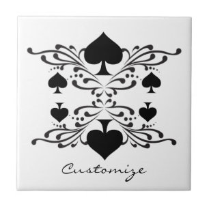 Carreau Scroll de style tatouage Black Spades Thunder_Cove