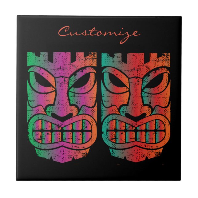 Carreau Sculpture jumelle Thunder_Cove en Tiki (Devant)