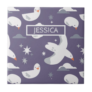 Carreau Seagull Motif Océan Nautique Nature Bird Nom