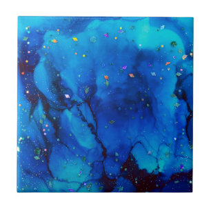 Carreau Seascape Alcohol Ink Abstract