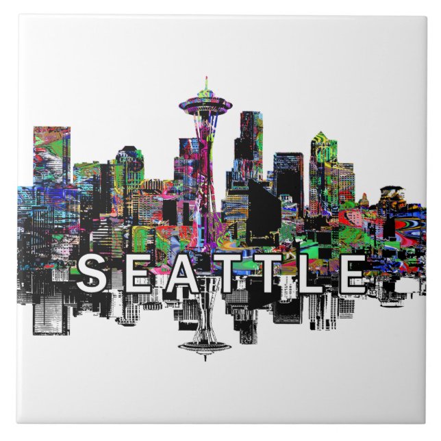 Carreau Seattle, Washington en graffiti (Devant)