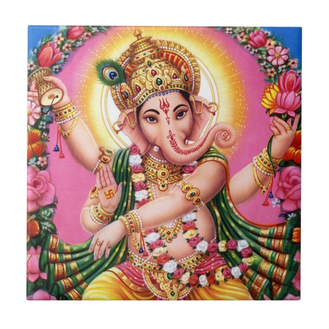 Carreau Seigneur Ganesha de danse (Devant)