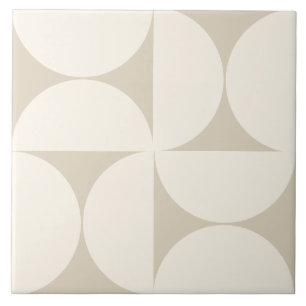 Carreau Semi-cercles Beige Géométrique moderne Carrelage
