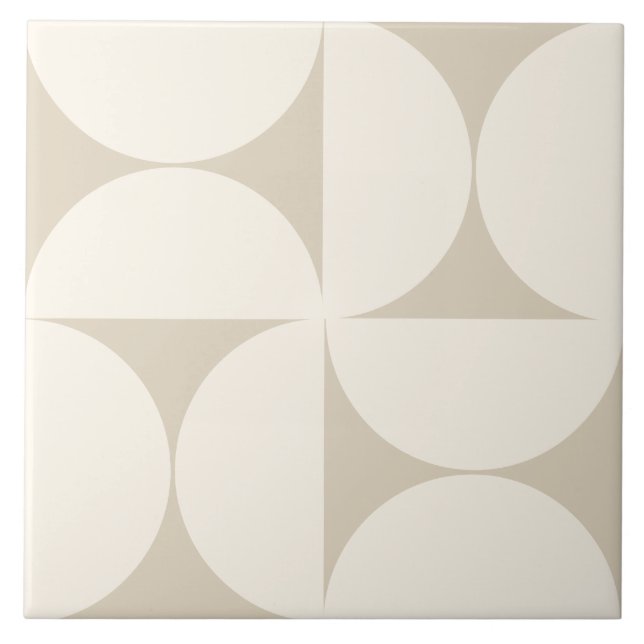 Carreau Semi-cercles Beige Géométrique moderne Carrelage (Devant)