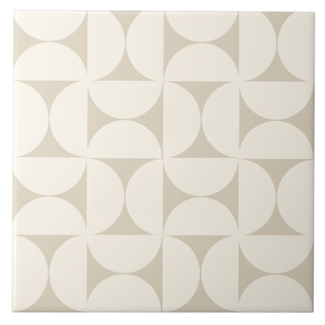 Carreau Semi-cercles géométriques modernes Beige Carrelage (Devant)