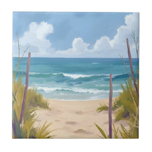 Carreau Sentier de la Plage Eau de mer Côtière Peinte à