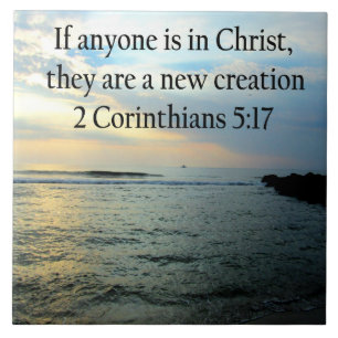 CARREAU SERENE 3 CORINTHIANS PHOTO 5:17 OCÉAN SCENE