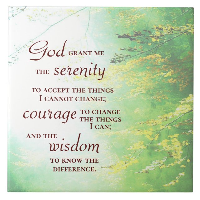 Carreau Serenity Prayer (Devant)