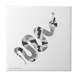 Carreau Serpent gris et silhouette gris clair