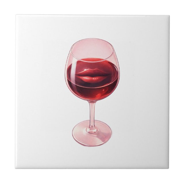 Carreau Serviettes en papier pour cocktail Verre à vin ave (Devant)