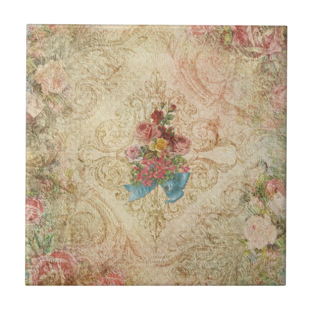 Carreau Shabby Carrelage Vintage Floral (Devant)