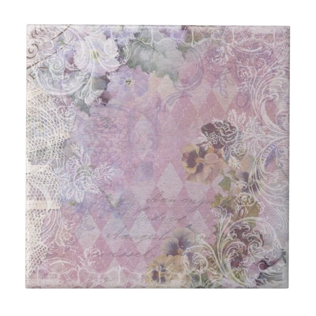 Carreau Shabby Carrelage Vintage Floral (Devant)