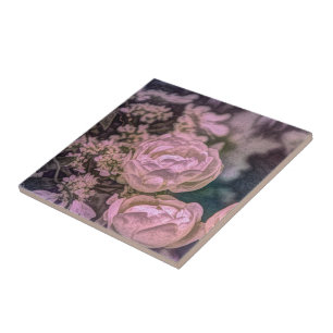 Carreau Shabby chic jardin victorien Rose bohème