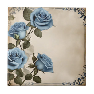 Carreau Shabby Rose bleu