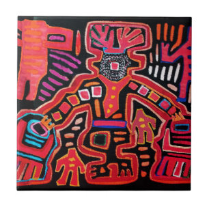 Carreau Shaman Tribal Indien Cuna Avec Vans