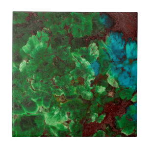 Carreau Shattuckite à lace verte