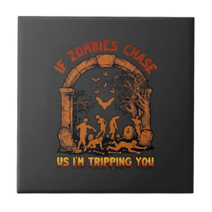 Carreau Si les zombies nous poursuivent, je vous fais tomb