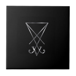 Carreau Sigil de symbole de Lucifer- A de satanisme