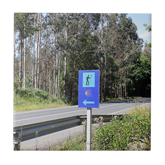 Carreau Signe de marcheur d'EL Camino, Espagne (Devant)