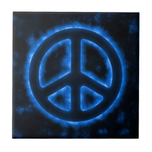 Carreau Signe de paix bleu