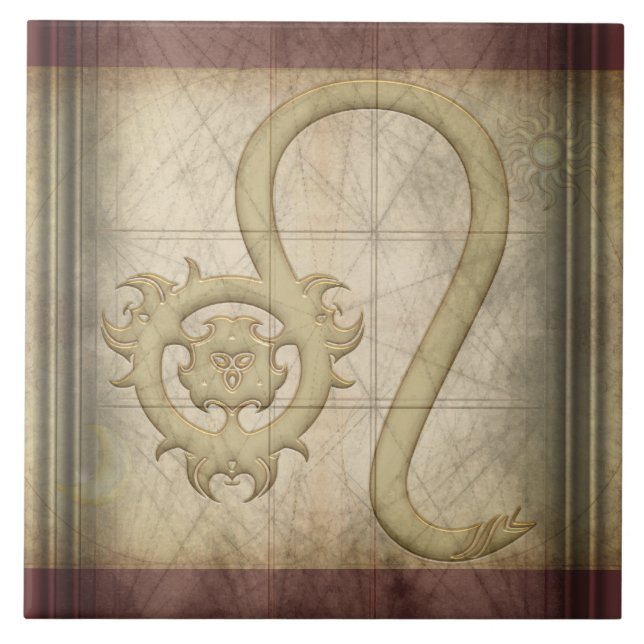 Carreau Signe de zodiaque de Lion (Devant)