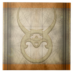 Carreau Signe de zodiaque de Taureau