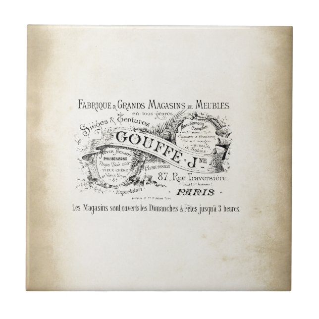 Carreau Signe français de magasin (Devant)