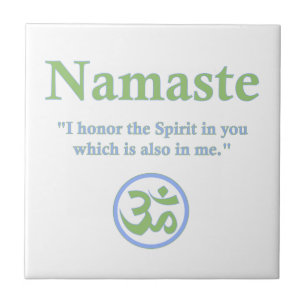 Carreau Signification de Namaste avec le symbole de l'OM