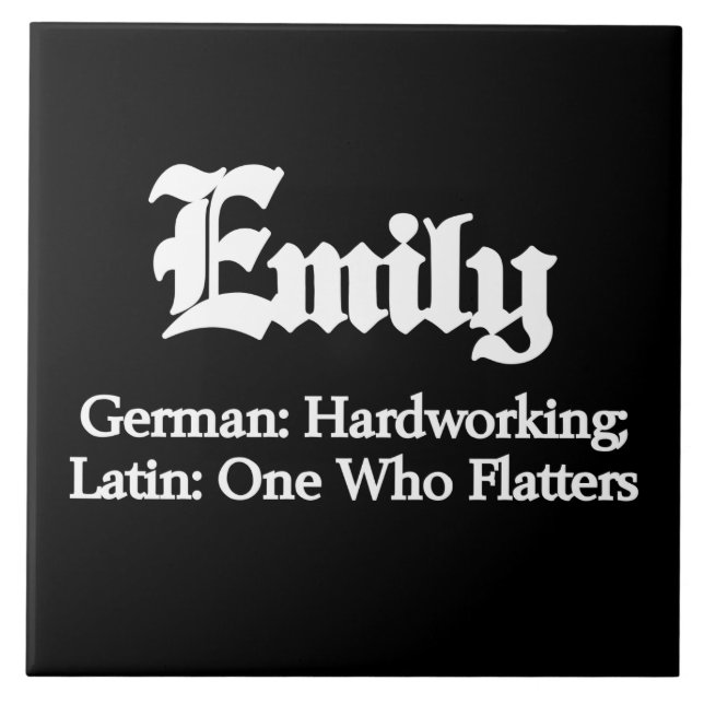 Carreau Signification d'Emily (Devant)