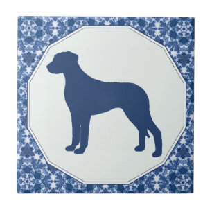 Carreau Silhouette bleue de saule de Rhodesian Ridgeback