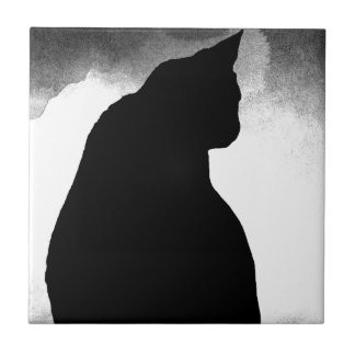 Carreau Silhouette de chat noir