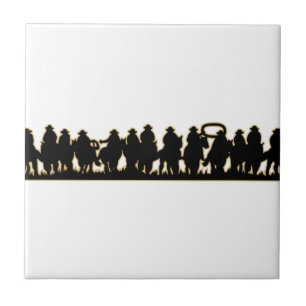 Carreau Silhouette de chevaux