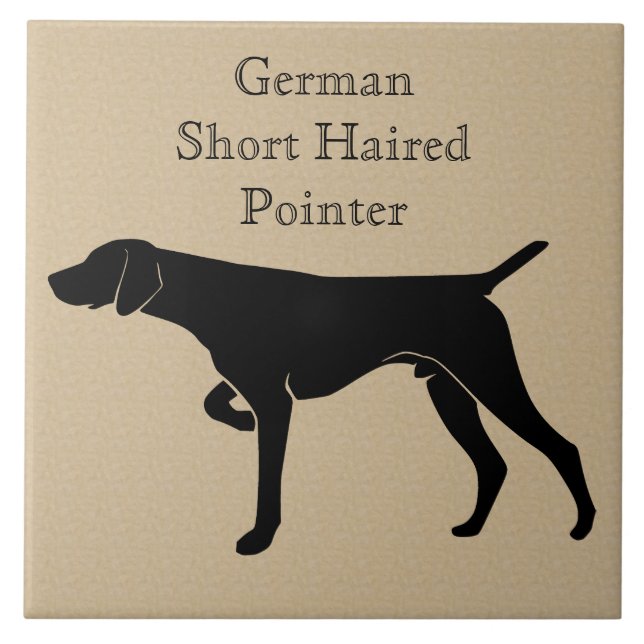 Carreau Silhouette de chien pointeur germanique à courte d (Devant)