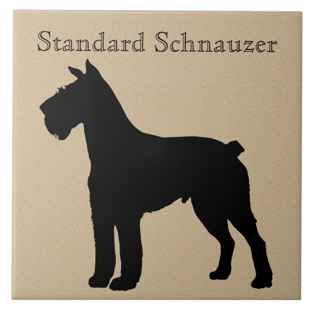 Carreau Silhouette de chien Schnauzer Standard (Devant)