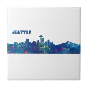 Carreau Silhouette de Seattle Skyline