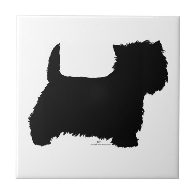 Carreau Silhouette de Standing Westie (Devant)