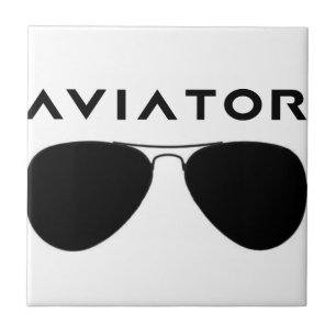 Carreau Silhouette des lunettes d'avion